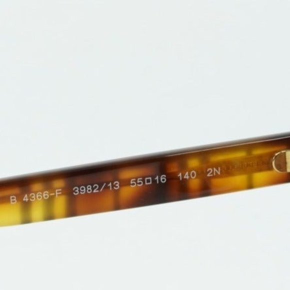 NEW BURBERRY TAMSIN BE4366F 398213 TOP CHECK HAVANA/BROWN GRADIENT SUNGL… - Picture 8 of 10